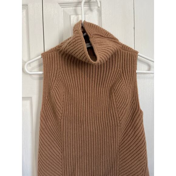 Vince Camel Wool Cashmere Sleeveless Mock Neck Sweater – Size XXS - Picture 4 of 8